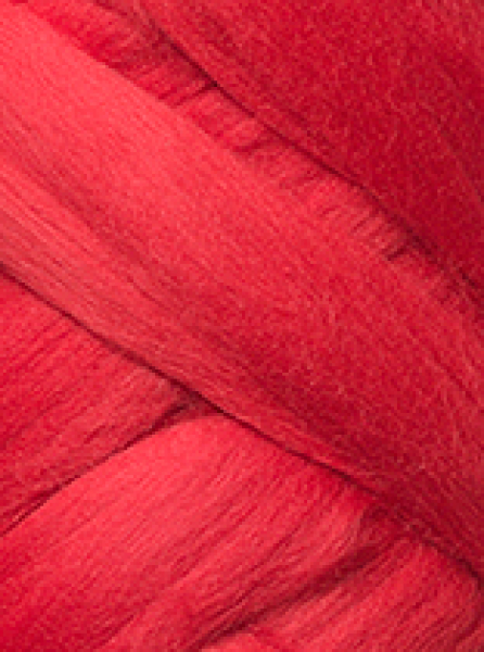 Kammzug Merino, 19.5mic ideal zum Nuno-Filzen tomatenrot 100% Wolle 1000g