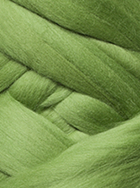 Kammzug Merino, 19.5mic ideal zum Nuno-Filzen peridot 100% Wolle 1000g