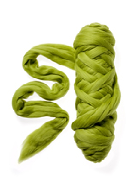 Kammzug Merino, 19.5mic ideal zum Nuno-Filzen limone 100% Wolle 1000g