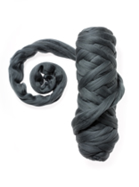Kammzug, Merino, 19.5mic, ideal zum Nuno-Filzen, anthrazit, 100% Wolle 1000g