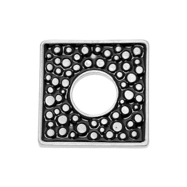 Scheibe eckig mit Punkten schwarz 20x20mm 7090.21.88