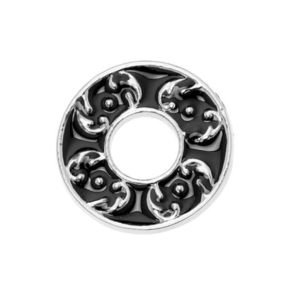 Scheibe mit Schnörkeln schwarz Ø 20, H=2mm 7090.21.87