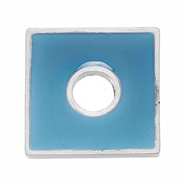 Scheibe eckig türkis 25x25mm 7090.21.91