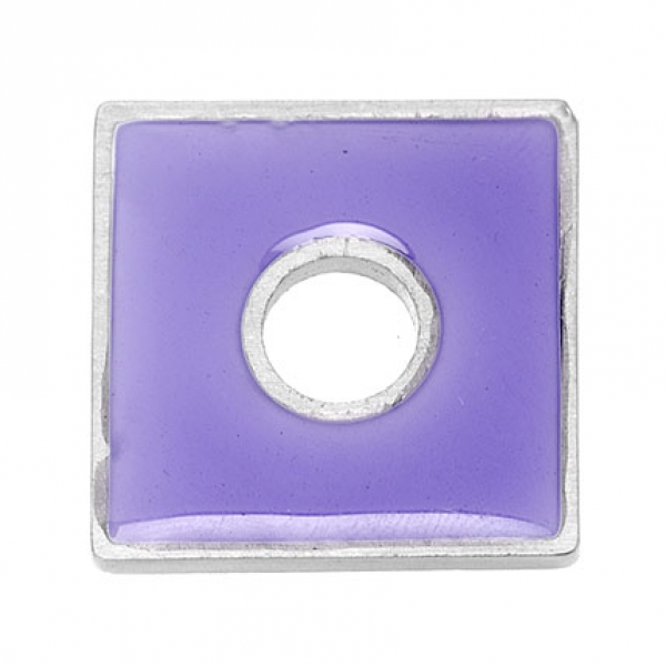 Scheibe eckig lila 25x25mm 7090.21.93