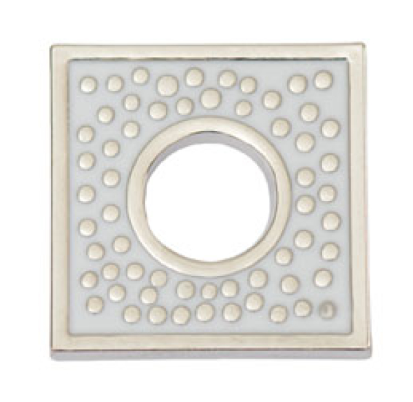 Scheibe weiß eckig gepunktet 20x20mm 7090.26.35