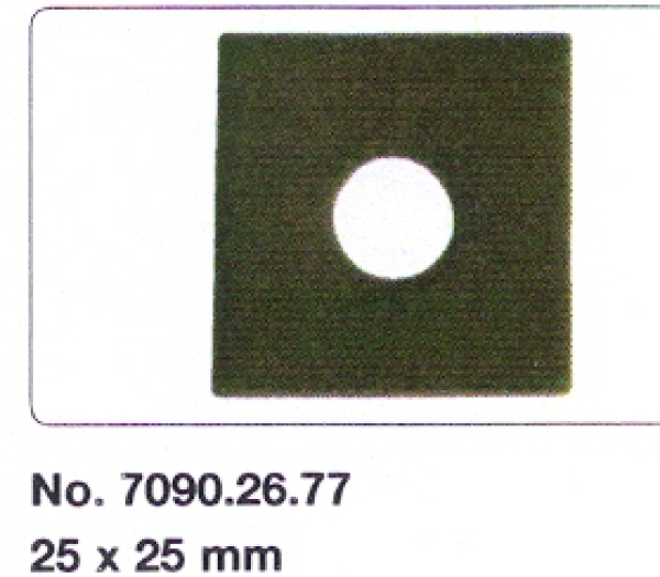 Scheibe Holz ecktg braun 25x25mm 7090.26.77