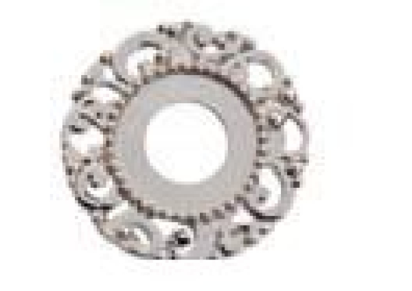 Scheibe silber rund Ornament 2 23mm  7090.37.48