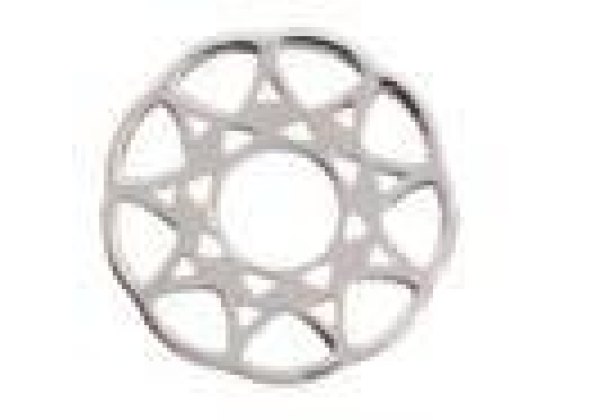 Scheibe silber rund Ornament 4 23mm  7090.37.52