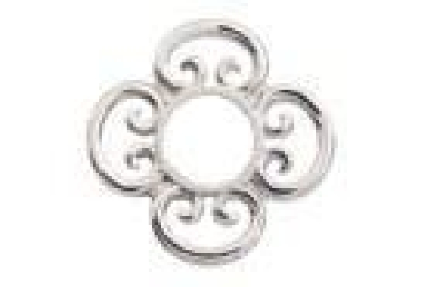 Scheibe silber rund Ornament klein 17mm  7090.37.54