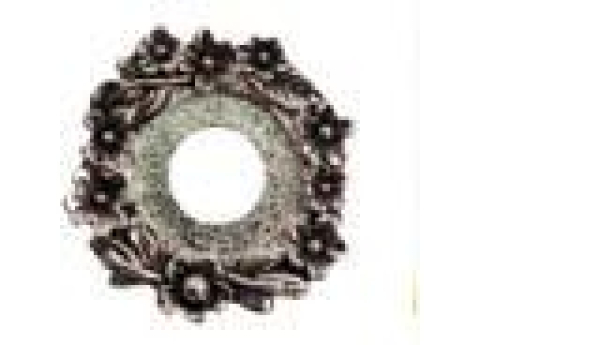 Aufsatz Scheibe Blumenkranz rund silber 23mm 7090.37.66