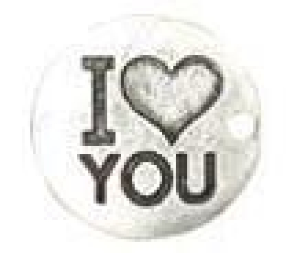 I Love YOU silber 30mm 7090.67.73