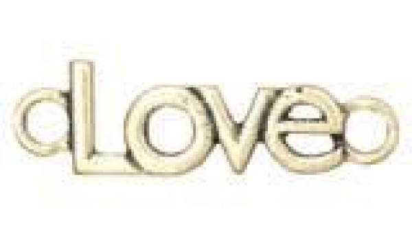 Love Schriftzug gold 32x16mm 7090.67.78