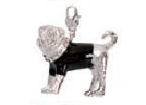 Mops mit Strass Anhänger Big Charms 7090.43.11 Rico