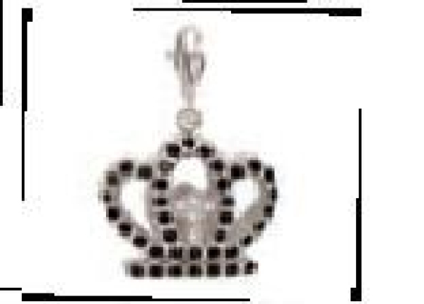 Krone mit Strass schwarz Big Charms 7090.43.42 Rico