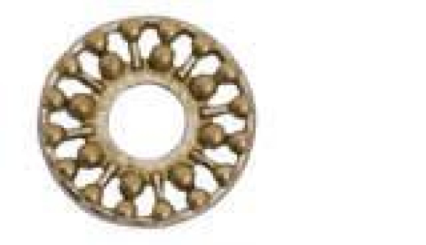 Scheibe gold rund mit Kugeln 23mm  7090.37.73