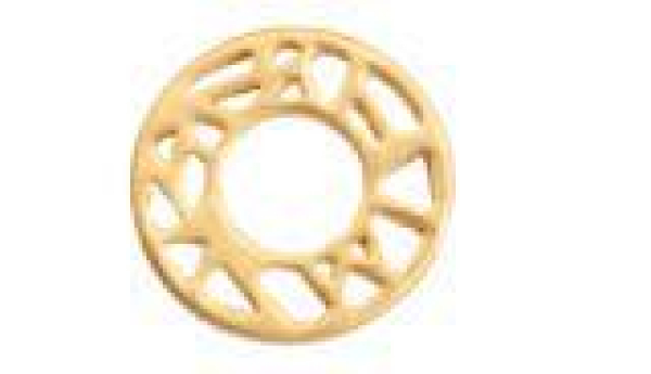 Scheibe gold Ornament klein 17mm  7090.37.82