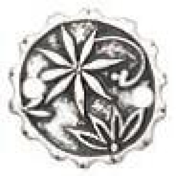 Chinesische Blumenscheibe silber 28mm 7090.67.19