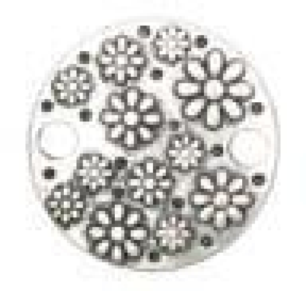 Wiesenblumen Scheibe silber 25mm 7090.67.21