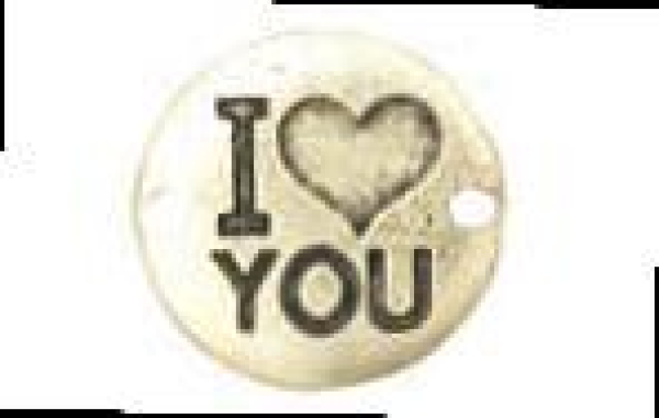 I LOVE YOU gold 30mm 7090.67.74