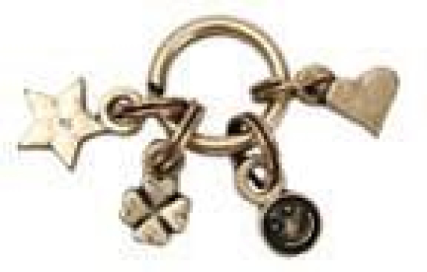 Fröhliche Anhänger gold 25x25mm 7090.67.96