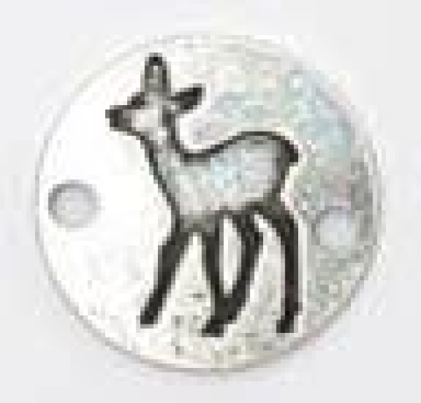 Scheibe Rehkitz silber 28mm 7090.68.13