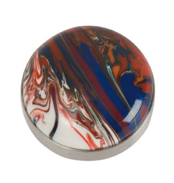 Aufsatz Tops Cabochon rot marmoriet 23mm 7090.26.29