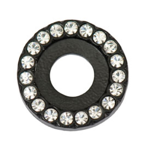 Scheibe Strasskranz schwarz/weiß 21mm 7090.26.57