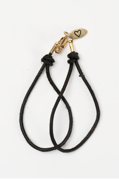 Lederarmband schwarz gold 7090.68.40