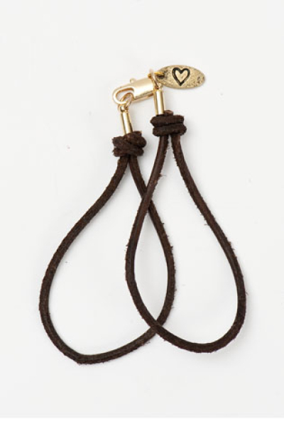 Lederarmband dunkelbraun gold 7090.68.41