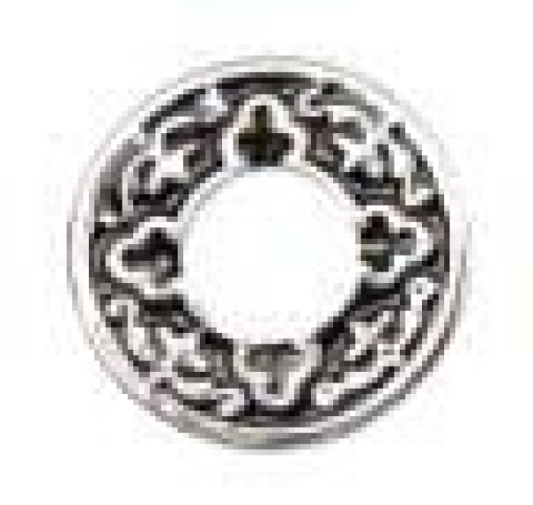 NEU! Scheibe Ornament schwarz 18mm 7090.70.36