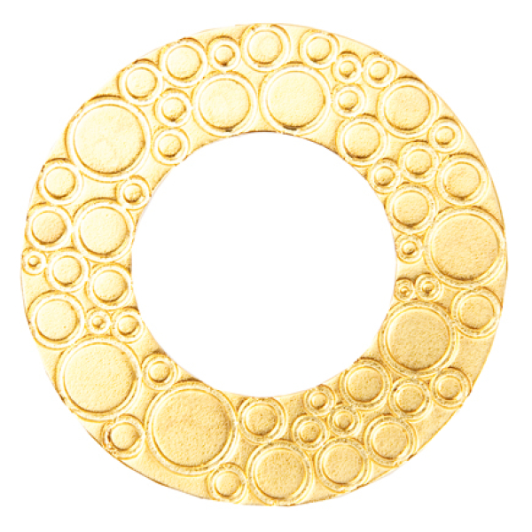 Scheibe gold Rückseite Kreise 7090.78.28