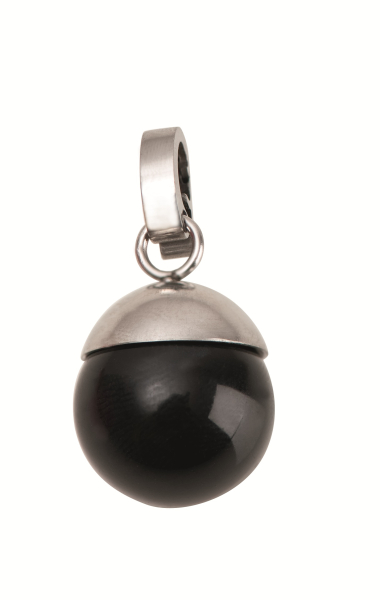 Anhänger Muschel mit Kappe schwarz 7090.88.10