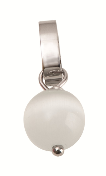 Anhänger Catseye mit Clip weiss  7090.88.17