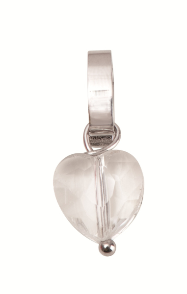 Anhänger Glasherz mit Clip transparent  7090.88.20