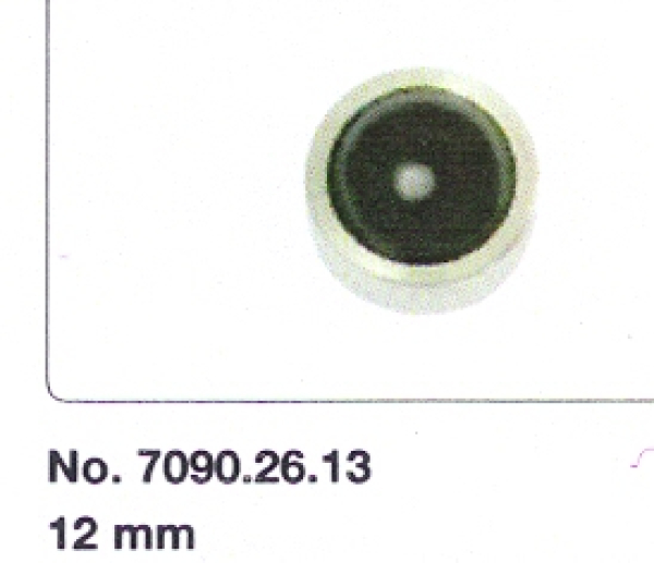 Aufsatz Tops Cabochon Glasstein schwarz klein 12mm 7090.26.13