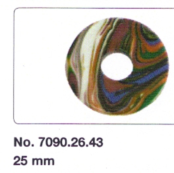 Scheibe rund lila marmoriert 25mm 7090.26.43