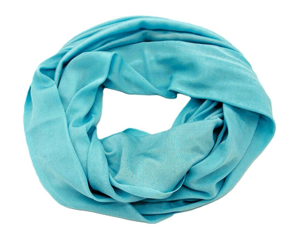 SCHLAUCHSCHAL LOOP SEIDENJERSEY 100% reine Seide türkis