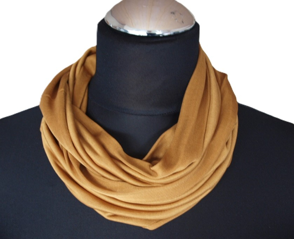 SCHLAUCHSCHAL LOOP SEIDENJERSEY 100% reine Seide gold