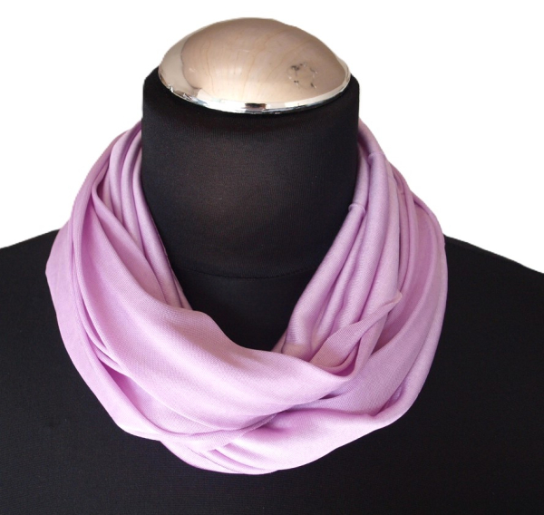 SCHLAUCHSCHAL LOOP SEIDENJERSEY 100% reine Seide lavendel