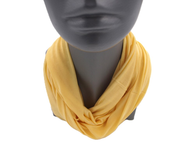 SCHLAUCHSCHAL LOOP SEIDENJERSEY 100% reine Seide gelb