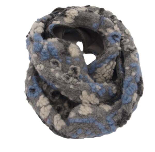 Loop Musterwalk Loopschal Winter warm Fleece grau gefüttert Unikat - Kopie