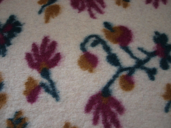 Musterwalk Blumen abstrakt auf natur Walkstoff Italien gemustert Walkloden Walk