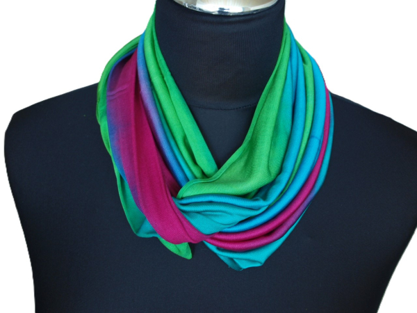 SCHLAUCHSCHAL LOOP SEIDENJERSEY 100% reine Seide Türkis