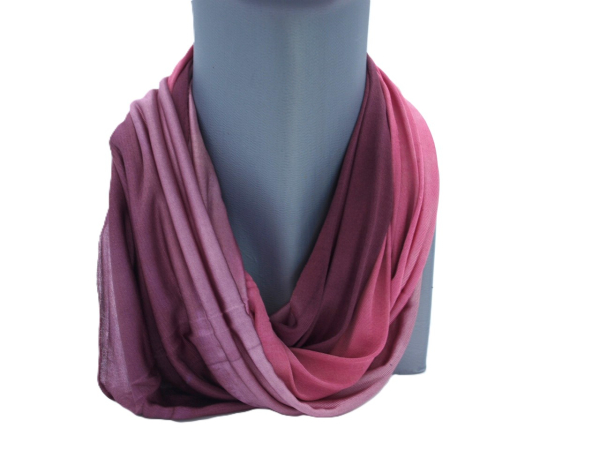 SCHLAUCHSCHAL LOOP SEIDENJERSEY 100% reine Seide rosa-taupe