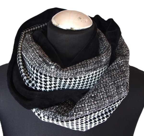 Schlauchschal Loopschal 3 versch. Stoffe handgefertigt warm Wintertraum