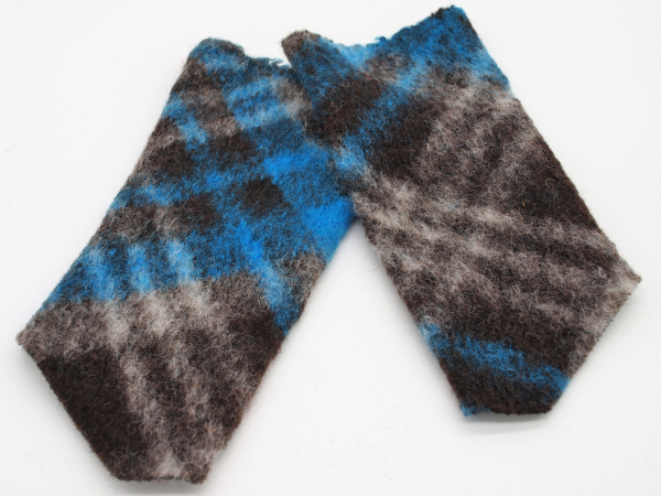 STULPEN braun-blau HANDGEFERTIGT