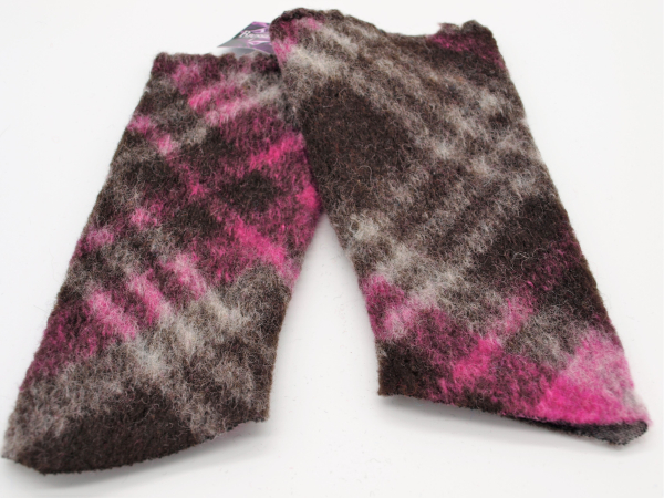 STULPEN braun-rosa HANDGEFERTIGT