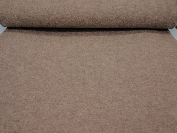 Walkstoff beige meliert 100% Wolle 414gr/m² 135 cm breit