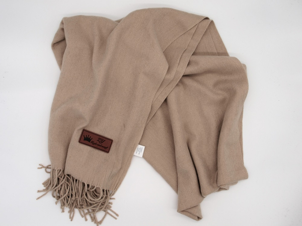 Schal Glatt beige 70% Viskose, 30% Cashmere