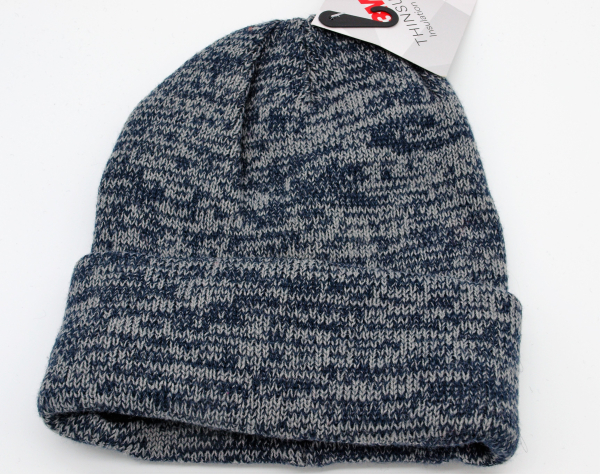 Faustmann Herren Strickmütze blau-grau meliert